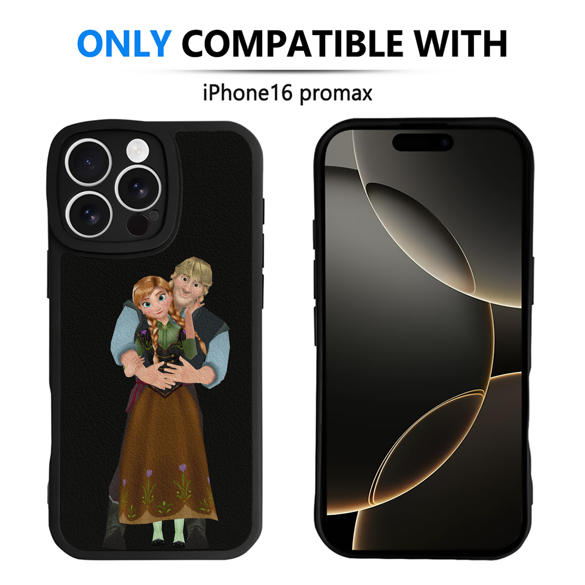 （画像用） アナと雪の女王 アンナ エルサ Frozen Anna Elsa 【iPhone 16シリーズ対応】シリコンスマホケース（レザー調） 材質：シリコン